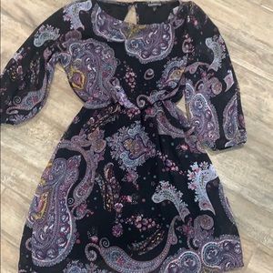 Purple and black dress